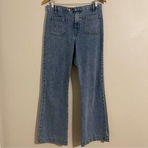XIRENA GLORIA BLUE JAY Flare wide leg jeans light wash 28